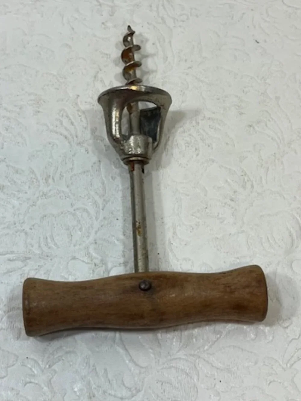 VTG Bell Spiral Corkscrew Wood Handle Wine Cork Bottle Opener 3.5